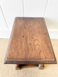 An Old Antique English Oak Stool