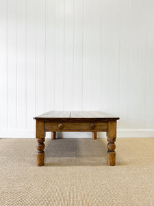 An Antique English Country Pine Coffee Table