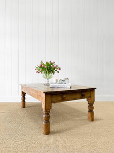 An Antique English Country Pine Coffee Table