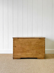 An English Pine Mule Chest Trunk or Blanket Box c1850
