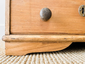 An English Pine Mule Chest Trunk or Blanket Box c1850