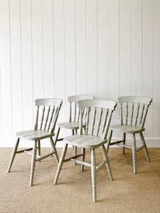 A Vintage Set of 4 Spindle Back Chairs