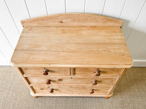 A Very Good Antique English Pine Chest of Drawers/Dresser c1890