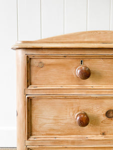 A Very Good Antique English Pine Chest of Drawers/Dresser c1890
