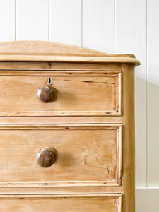 A Very Good Antique English Pine Chest of Drawers/Dresser c1890