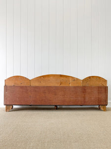 An Antique English Country Pine Bench ~7.5 Feet Long