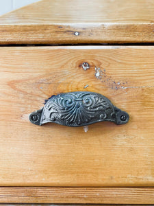 An Antique English Country Pine Bench ~7.5 Feet Long