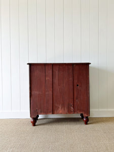 An English Red Chest of Drawers Dresser c1890