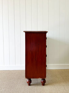 An English Red Chest of Drawers Dresser c1890