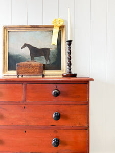 An English Red Chest of Drawers Dresser c1890