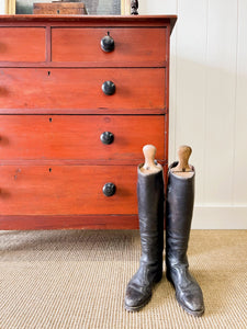 An English Red Chest of Drawers Dresser c1890