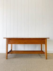 An Antique English Country Pine Console or Work Table c1830