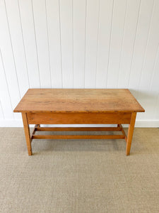 An Antique English Country Pine Console or Work Table c1830