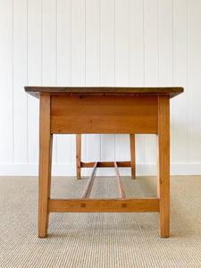 An Antique English Country Pine Console or Work Table c1830