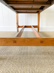 An Antique English Country Pine Console or Work Table c1830