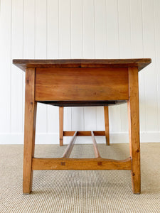 An Antique English Country Pine Console or Work Table c1830