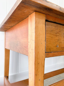 An Antique English Country Pine Console or Work Table c1830