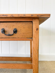 An Antique English Country Pine Console or Work Table c1830