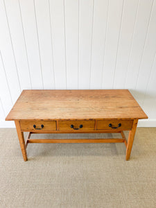 An Antique English Country Pine Console or Work Table c1830