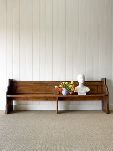 An Antique English Pine Bench c1890