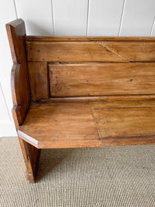 An Antique English Pine Bench c1890