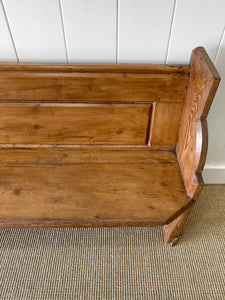 An Antique English Pine Bench c1890