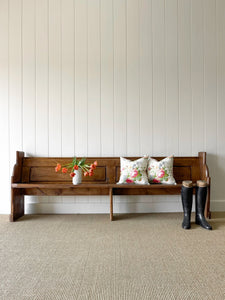 An Antique English Pine Bench c1890