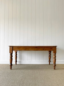 An Antique English Country 5ft Dining Harvest Farmhouse Table