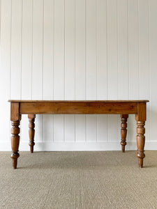 An Antique English Country 5ft Dining Harvest Farmhouse Table