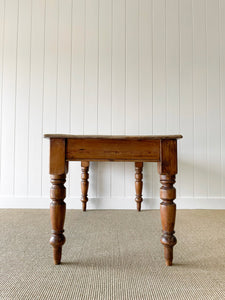 An Antique English Country 5ft Dining Harvest Farmhouse Table