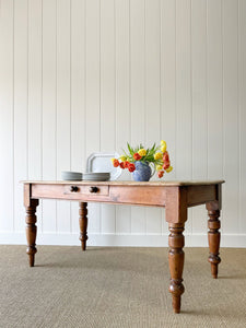 An Antique English Country 5ft Dining Harvest Farmhouse Table