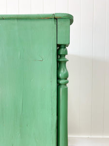 A Large Painted Scottish Pine Chest of Drawers Dresser on Tulip Feet c1890