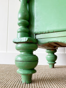 A Large Painted Scottish Pine Chest of Drawers Dresser on Tulip Feet c1890