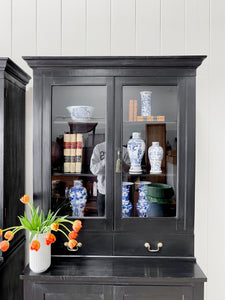 A Pair of Early 19th Century English Mahogany Ebonized Bookcases