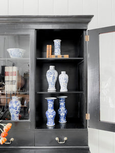 A Pair of Early 19th Century English Mahogany Ebonized Bookcases