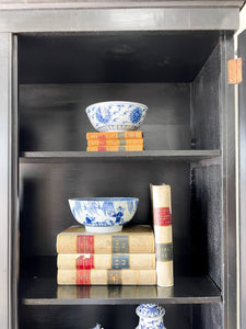 A Pair of Early 19th Century English Mahogany Ebonized Bookcases