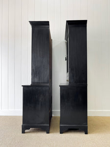 A Pair of Early 19th Century English Mahogany Ebonized Bookcases