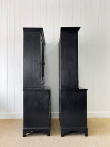 A Pair of Early 19th Century English Mahogany Ebonized Bookcases