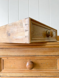 A Monumental English Country Pine Sideboard Buffet c1860