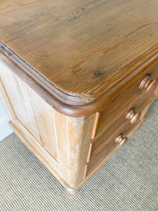 A Monumental English Country Pine Sideboard Buffet c1860
