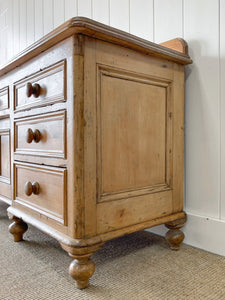 A Monumental English Country Pine Sideboard Buffet c1860