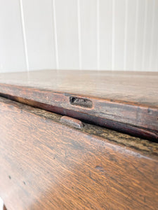 Antique English Country Oak Barley Twist Drop Leaf Gate Leg Table c1780