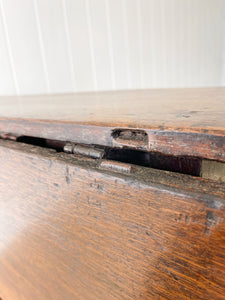Antique English Country Oak Barley Twist Drop Leaf Gate Leg Table c1780