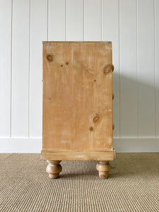 A Small and Delightful Antique English Pine Chest of Drawers Dresser Nightstand
