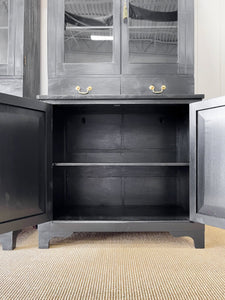 A Pair of Early 19th Century English Mahogany Ebonized Bookcases