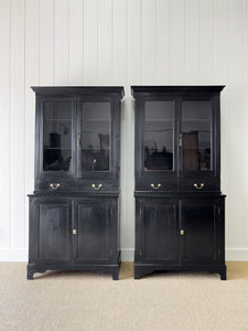 A Pair of Early 19th Century English Mahogany Ebonized Bookcases