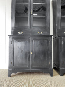 A Pair of Early 19th Century English Mahogany Ebonized Bookcases