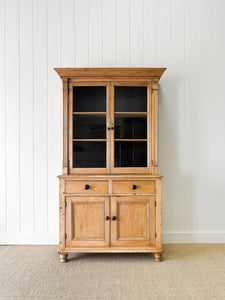A 19th Century English Pine Bookcase Cabinet or Hutch