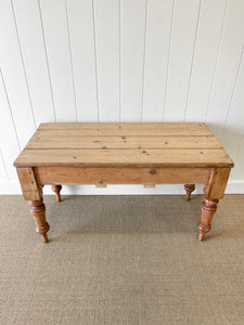 An Antique English Country Pine Console, Sideboard or Work Table c1830
