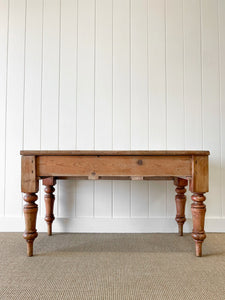 An Antique English Country Pine Console, Sideboard or Work Table c1830